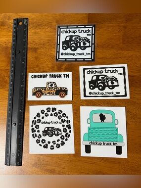 Truck/Tumbler Chickup Truck Permanent Vinyl decals! 🩵🛻🐥🩵